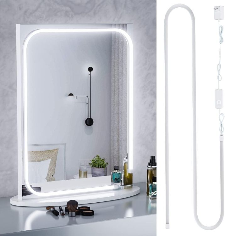 Picture of LED Vanity Mirror Lights, 6000K Dimmable Daylight White Vanity Light, 6.56FT Bright Vanity Makeup Light for Dressing Table Room, Bathroom [Energy Class A++]