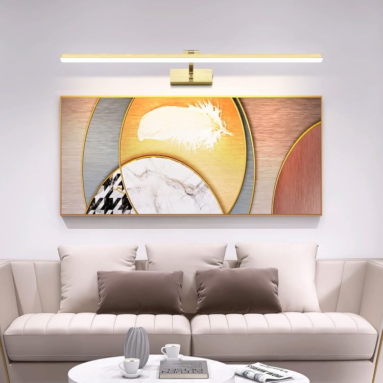 Picture of MantoLite Dimmable LED Picture Lights 80CM Bathroom Vanity Light Fixture Ajustable Gold Indoor Lighting Wall Sconce Hotel Bedside 3000K/4500K/6000K Reading Lamp Display Lamps 16W [Energy Class F]