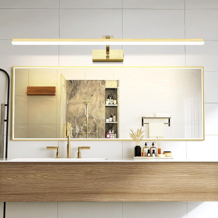 Picture of MantoLite Dimmable LED Picture Lights 80CM Bathroom Vanity Light Fixture Ajustable Gold Indoor Lighting Wall Sconce Hotel Bedside 3000K/4500K/6000K Reading Lamp Display Lamps 16W [Energy Class F]