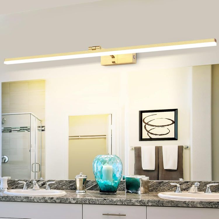 Picture of MantoLite Dimmable LED Picture Lights 80CM Bathroom Vanity Light Fixture Ajustable Gold Indoor Lighting Wall Sconce Hotel Bedside 3000K/4500K/6000K Reading Lamp Display Lamps 16W [Energy Class F]