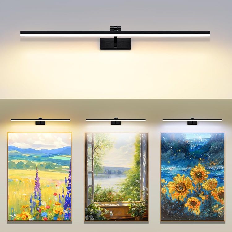 Picture of MantoLite Wall Lights 3 Color Temperatures Picture Lights 80CM Long LED Wall Lights for Pictures Bathroom Mirror Light Frames&Art Painting IP44 Over Mirror Lamp 16W [Energy Class F]