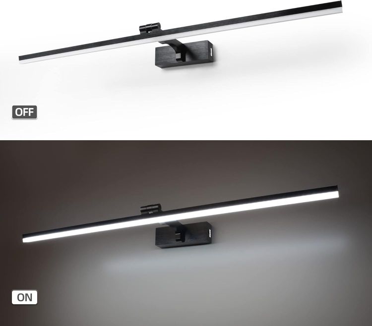 Picture of MantoLite Wall Lights 3 Color Temperatures Picture Lights 80CM Long LED Wall Lights for Pictures Bathroom Mirror Light Frames&Art Painting IP44 Over Mirror Lamp 16W [Energy Class F]