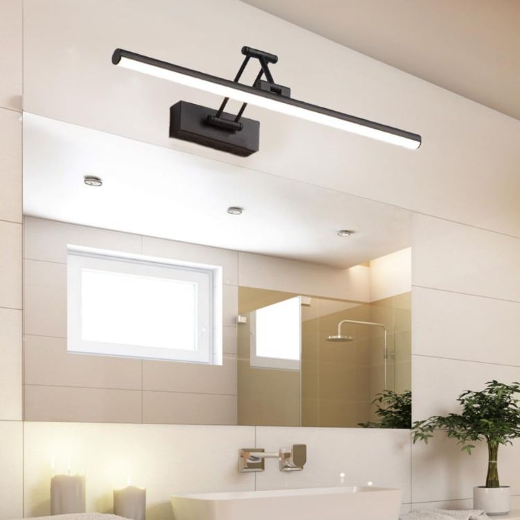 Picture of XINYASEE LED Bathroom Mirror Light, Indoor Wall Light, 180° Adjustable, 9-18W, Bathroom Lighting, Warm/Natural/White Light, for Living Room Bedroom (Black, 40CM) [Energy Class E]