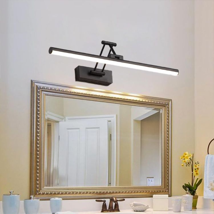 Picture of XINYASEE LED Bathroom Mirror Light, Indoor Wall Light, 180° Adjustable, 9-18W, Bathroom Lighting, Warm/Natural/White Light, for Living Room Bedroom (Black, 40CM) [Energy Class E]