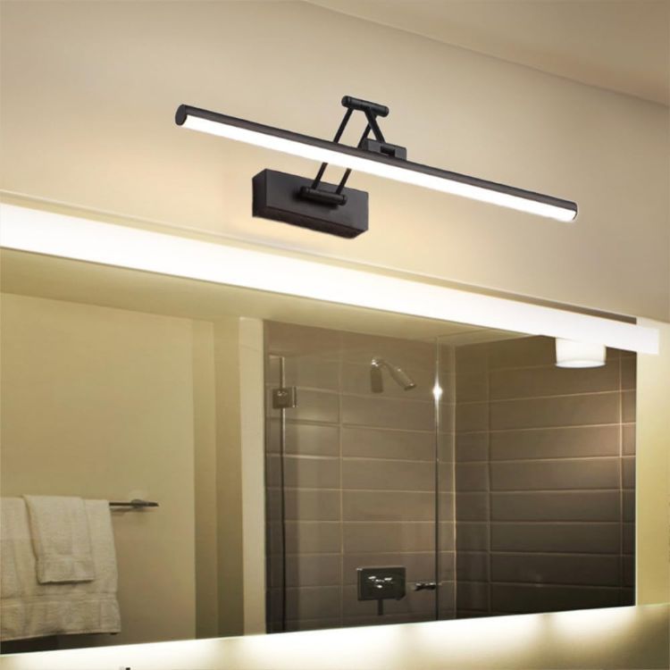 Picture of XINYASEE LED Bathroom Mirror Light, Indoor Wall Light, 180° Adjustable, 9-18W, Bathroom Lighting, Warm/Natural/White Light, for Living Room Bedroom (Black, 40CM) [Energy Class E]
