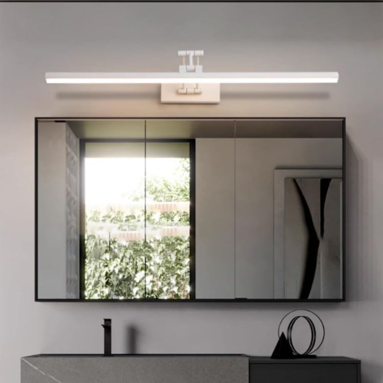 Picture of XINYASEE LED Bathroom Mirror Light, Indoor Wall Light, 180° Adjustable, 9-18W, Bathroom Lighting, Warm/Natural/White Light, for Living Room Bedroom (White, 40CM) [Energy Class E]
