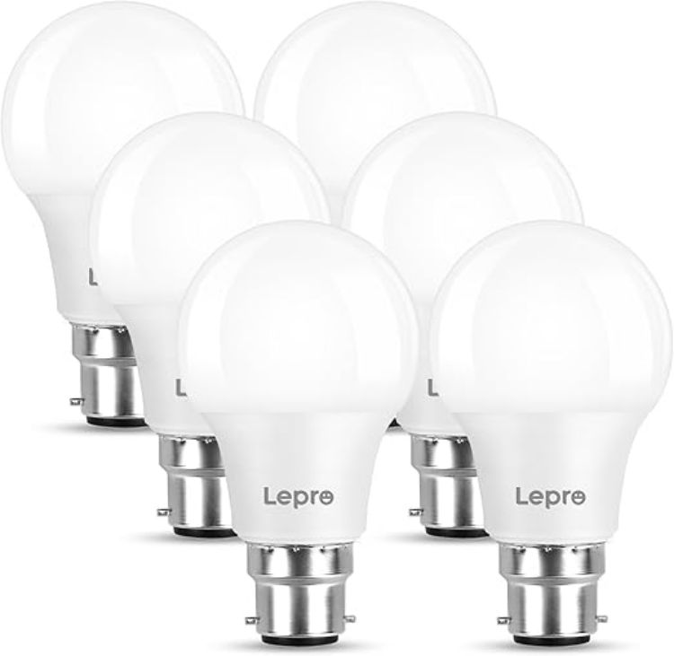 Picture of Lepro Bayonet Light Bulb, 8.5W=60W, 806lm, Warm White 2700K, Pack of 3 | B22 LED Bulb, BC A60 GLS Save 86% Energy Lightbulbs, No Flicker, Non-dimmable [Energy Class F]