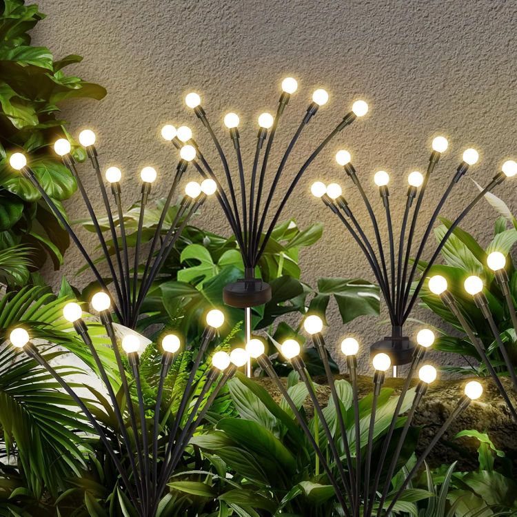 Picture of Solar Lights Outdoor Waterproof, Swaying Solar Garden Firefly Decorative Yard,Firefly Garden Lights Outdoor for Path Fence 2pack [Energy Class G]