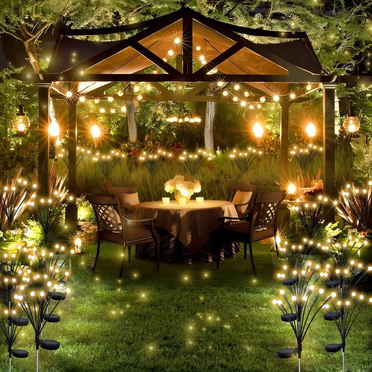 Picture of Solar Lights Outdoor Waterproof, Swaying Solar Garden Firefly Decorative Yard,Firefly Garden Lights Outdoor for Path Fence 2pack [Energy Class G]