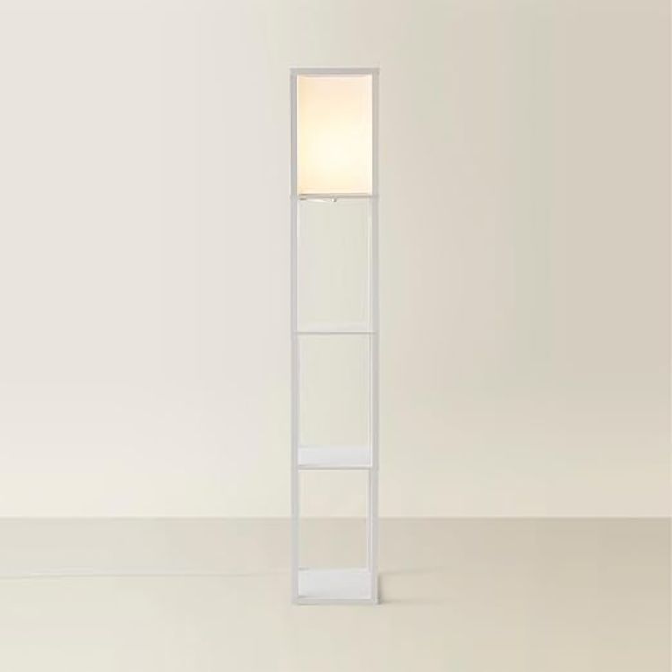 Picture of MiniSun | Black Wooden Floor Lamp with Shelves | Floor Lamps & Torchieres, Home Décor & Improvement Essential | Includes 10W GLS Bulb [3000K Warm White] [Energy Class E]