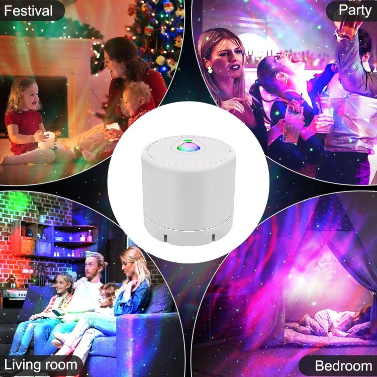 Picture of LED Star & Galaxy Projector with Remote Control, Adjustable Speed & Brightness Night Light, Aurora Lights for Adult Party Decoration [Energy Class F]