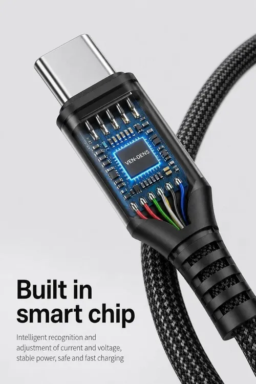 Picture of USB C to USB C Cable 60W Fast Charging Braided Charger For Samsung Galaxy 1M