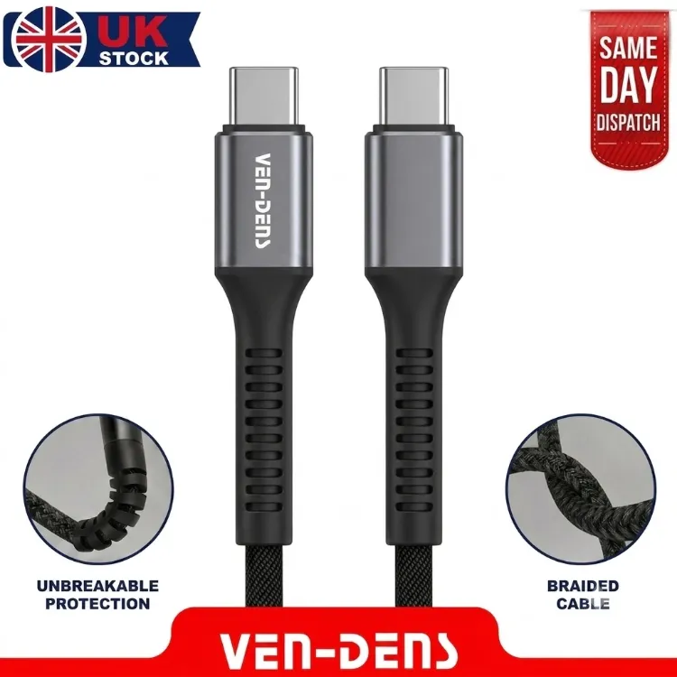 Picture of USB C to USB C Cable 60W Fast Charging Braided Charger For Samsung Galaxy 1M