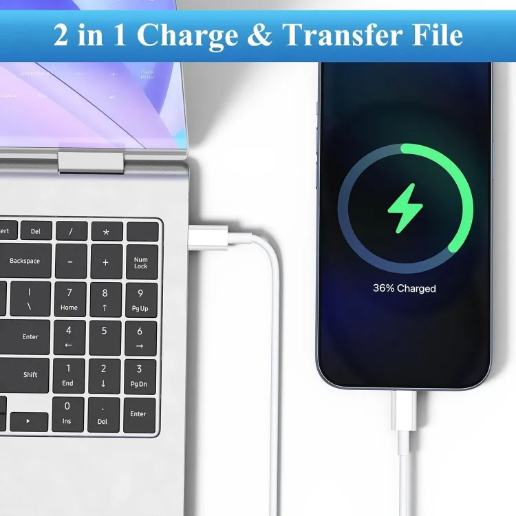 Picture of 45W VEN-DENS PD GaN USB C Charger Dual USB C Fast Charging Plug UK 3 Pin Adapter