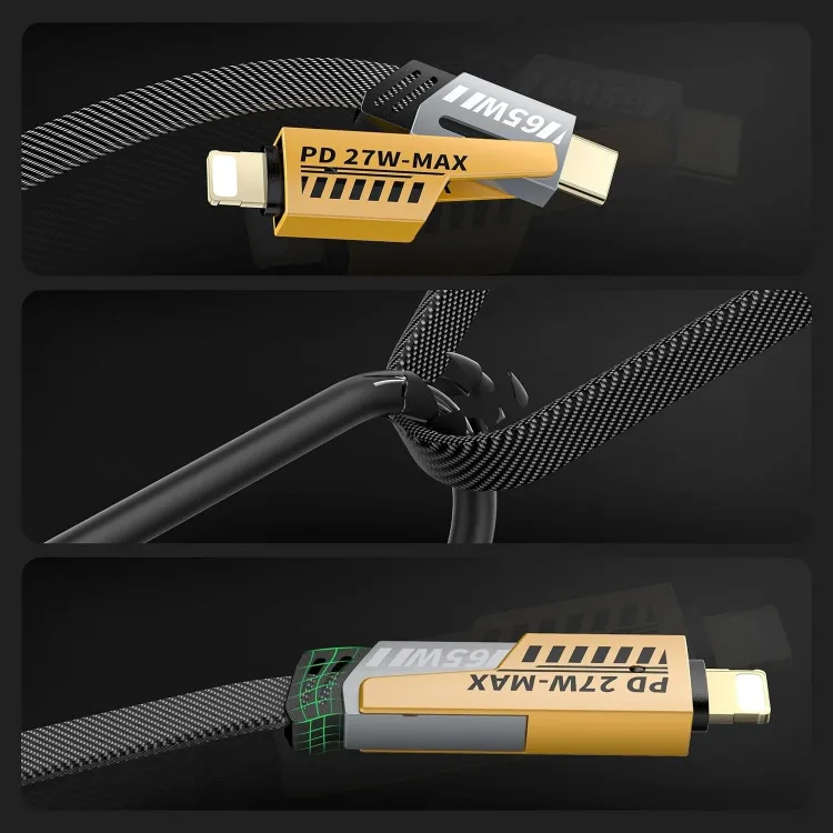 Picture of 4 in 1 Multi Charging Cable & 20w Dual Port Adapter For iPhone & Samsung Android