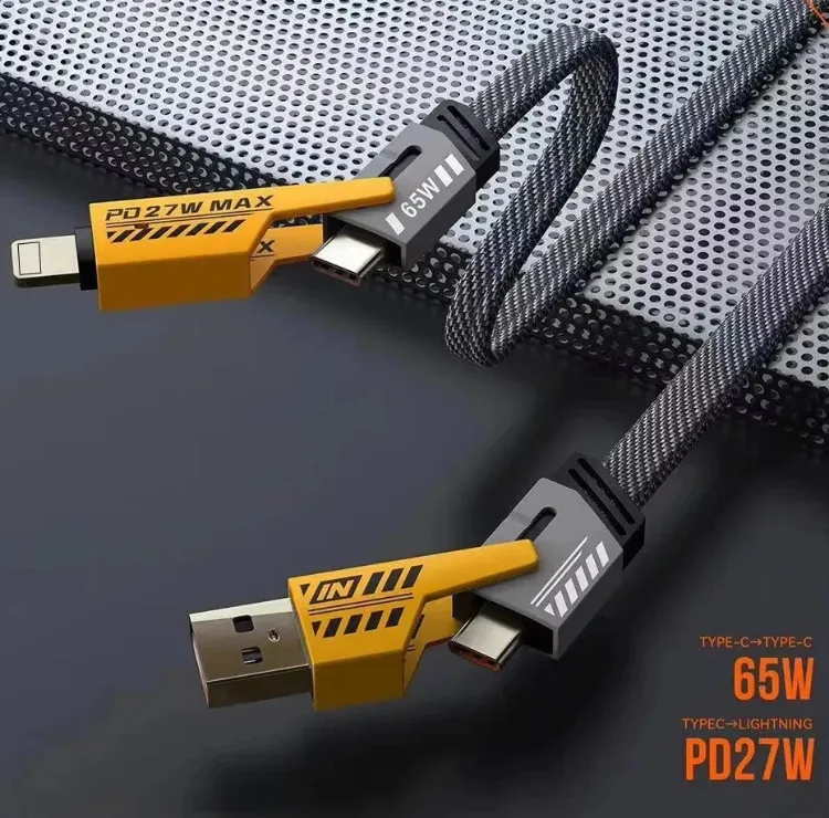 Picture of 4 in 1 Multi Charging Cable & 20w Dual Port Adapter For iPhone & Samsung Android