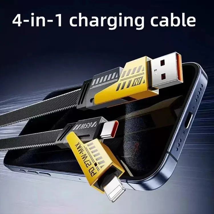 Picture of 4 in 1 Multi Charging Cable & 20w Dual Port Adapter For iPhone & Samsung Android