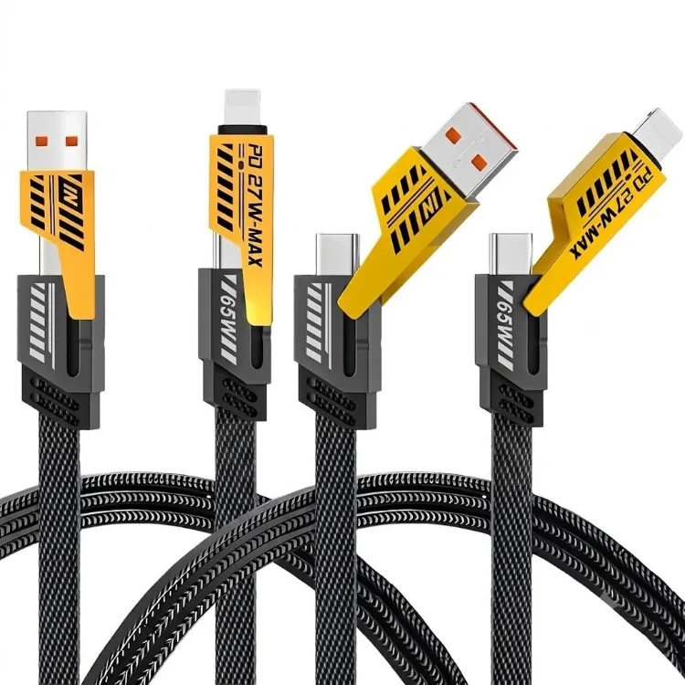 Picture of 4 in 1 Multi Charging Cable & 20w Dual Port Adapter For iPhone & Samsung Android