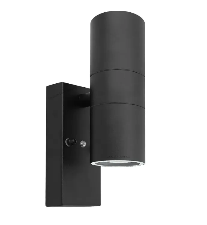 Picture of Black GU10 Up Down Wall Light Outdoor Modern Steel IP44