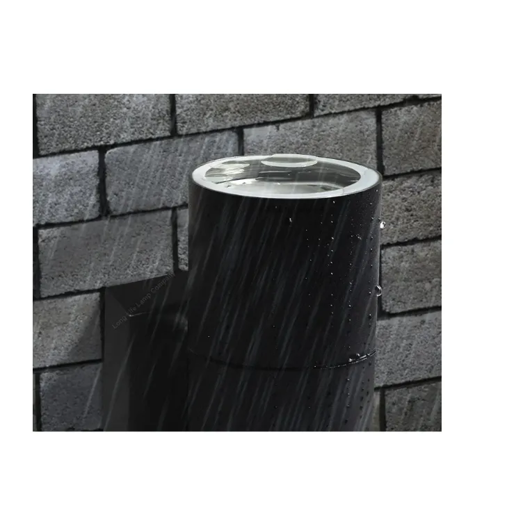 Picture of Black GU10 Up Down Wall Light Outdoor Modern Steel IP44