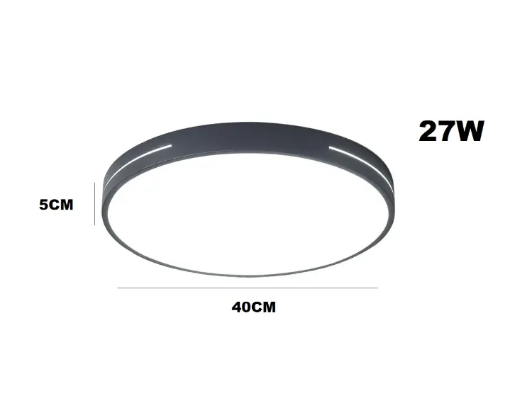 Picture of 27W Modern Ceiling Light LED, 40cm Black LED Dimmable Ceiling Lights Fixtures with Switch Control, Square Flush Mount Ceiling Lamp for Living Room