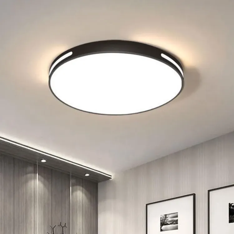 Picture of 27W Modern Ceiling Light LED, 40cm Black LED Dimmable Ceiling Lights Fixtures with Switch Control, Square Flush Mount Ceiling Lamp for Living Room