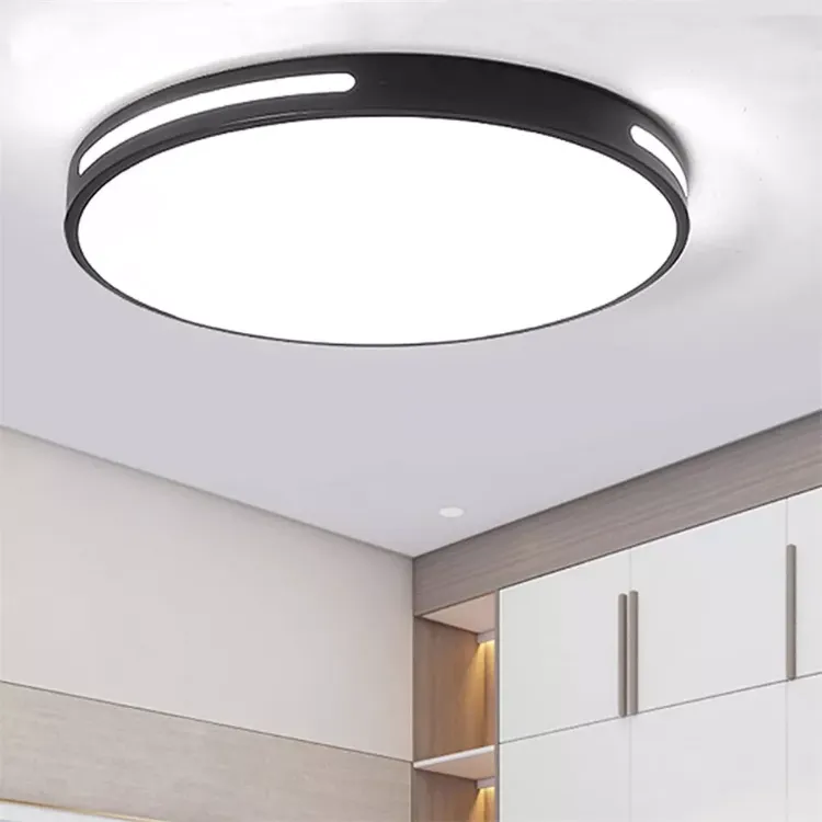 Picture of 27W Modern Ceiling Light LED, 40cm Black LED Dimmable Ceiling Lights Fixtures with Switch Control, Square Flush Mount Ceiling Lamp for Living Room