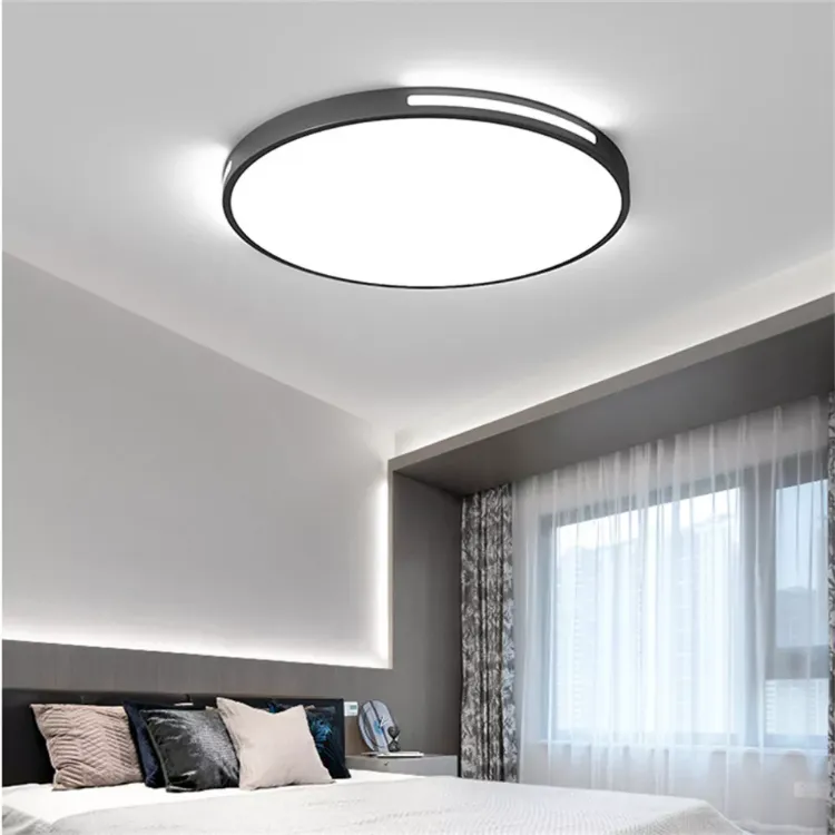 Picture of 27W Modern Ceiling Light LED, 40cm Black LED Dimmable Ceiling Lights Fixtures with Switch Control, Square Flush Mount Ceiling Lamp for Living Room