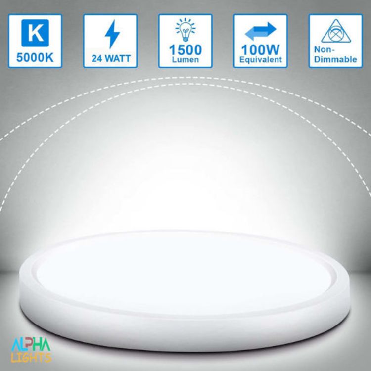 Picture of 24W Waterproof LED Ceiling Light Round 29cm 6000K Cool White IP54 Flush Mount Indoor Ceiling Light