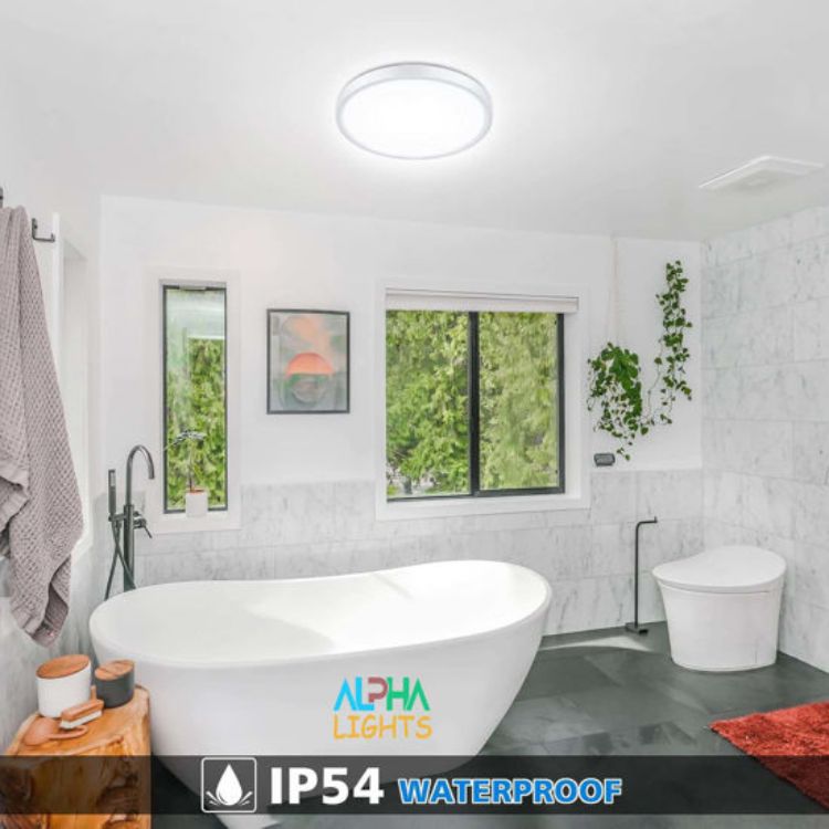 Picture of 24W Waterproof LED Ceiling Light Round 29cm 6000K Cool White IP54 Flush Mount Indoor Ceiling Light