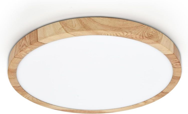 Picture of LVL LED Ceiling Light, 24W Wood Grain Flat Round Nordic Flush Ceiling Light for Bedroom Living Room Kitchen Bathroom Lights (24W)
