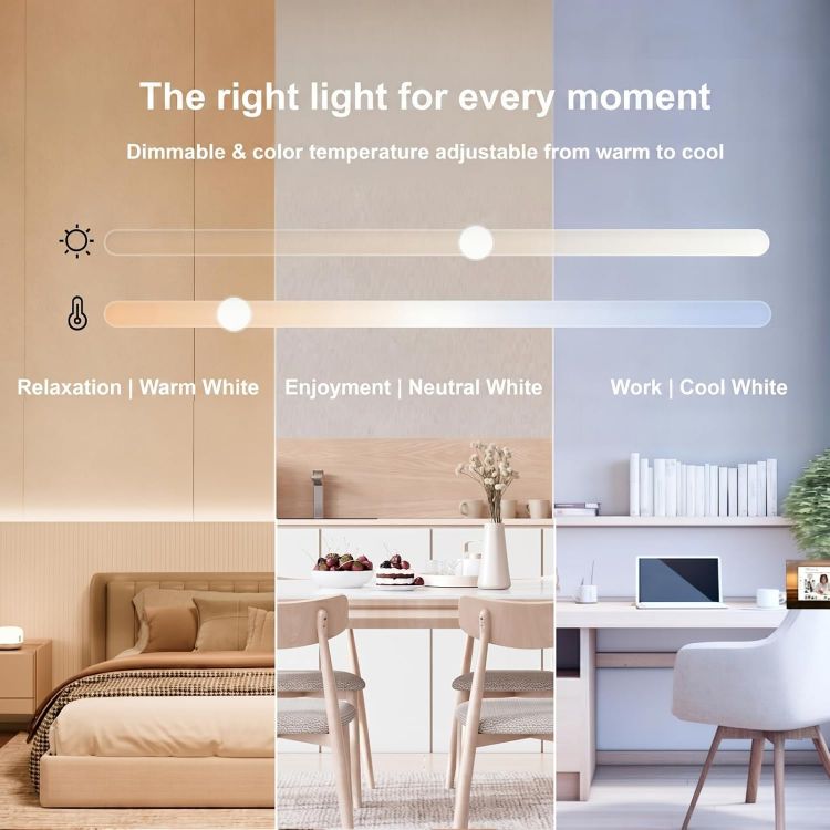 Picture of Smart Ceiling Light, LED Ceiling Light, RGB Ceiling Light, 38 W, 2300 Lumen, 2700-6500 K, Dimmable Lamp, DIY Compatible with Alexa, for Living Room, Bedroom, Kitchen, Hallway, 40 CM 