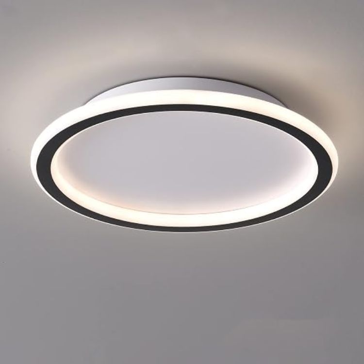 Picture of LED Ceiling Light,Flat 24W Warm White 3000K 2700 LM,Modern Ultra Thin Black Round Ceiling Lights Ø315mm for Lounge Living Room Kitchen Dining Room Hallway Home Office Outside Porch