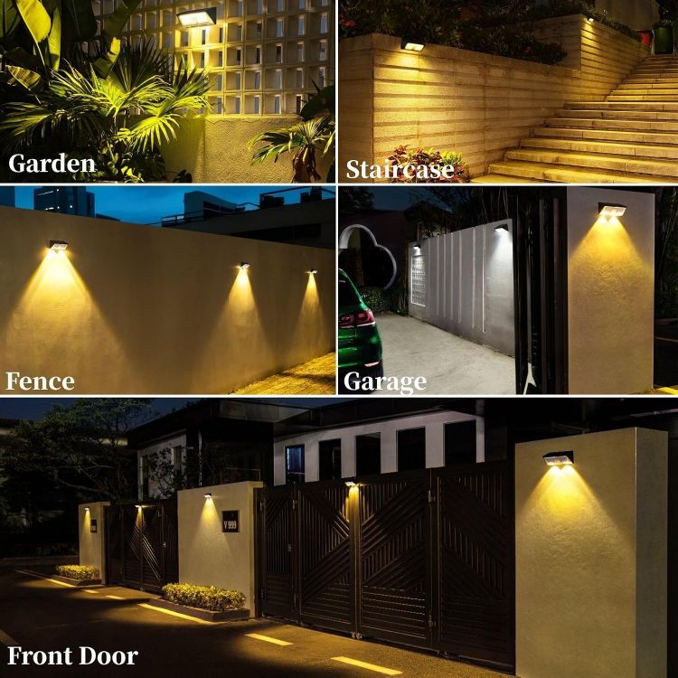 Picture of Outdoor Solar-Powered Motion Sensor Wall Lights, LED Security Lights IP65 Waterproof, 3000K Colour Temperature, 4 Lighting Modes Suitable for Yard,Fence,Garden,Pathway（2 Packs）