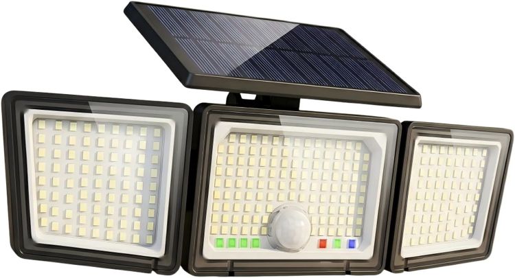Picture of Solar Lights Outdoor, Upgraded 286 LED Motion Sensor Security Light with 360° Wide Lighting Angle, Easy to Install, IP65 Waterproof Durable Solar Powered Flood Lights for Outside 