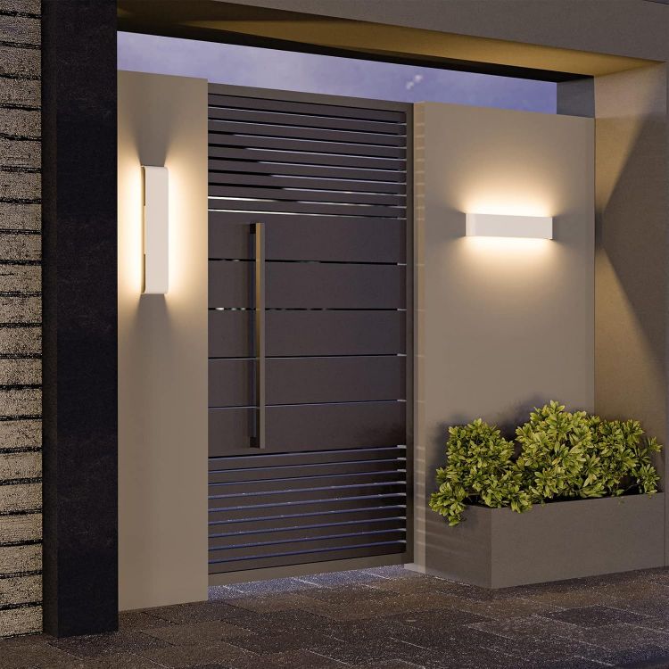 Picture of LED Wall Lights Indoor 40cm,2 Pack 16W Aluminum Wall Lamps 3000K Warm White Modern Style Up and Down Wall Light,Perfect for Bedroom Bathroom Living Room Hallway Kitchen Corridor Stairs (White)