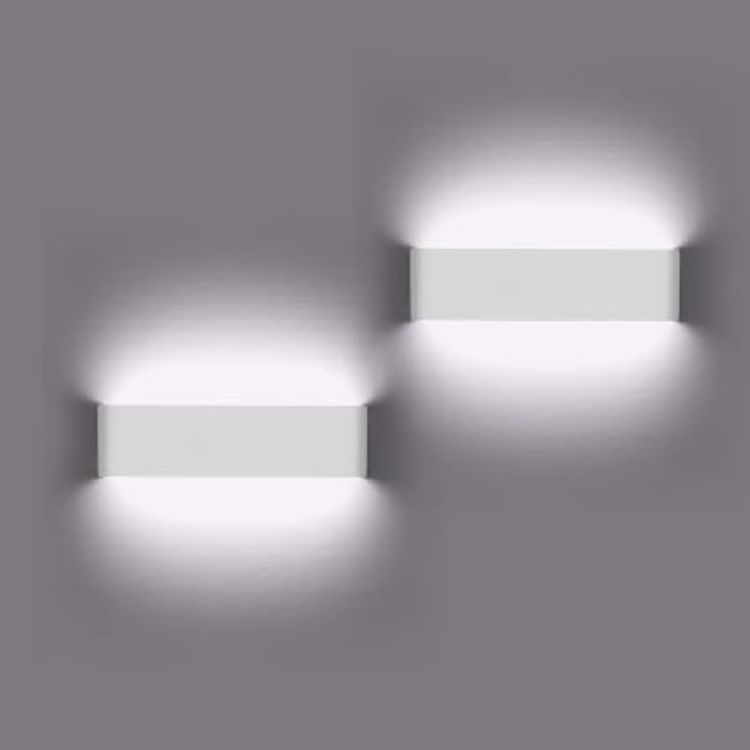 Picture of LED Wall Lights Indoor 40cm,2 Pack 16W Aluminum Wall Lamps 3000K Warm White Modern Style Up and Down Wall Light,Perfect for Bedroom Bathroom Living Room Hallway Kitchen Corridor Stairs (White)