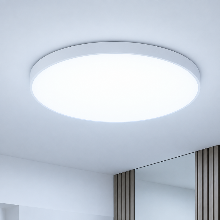 Picture of Modern 48W LED Ceiling Lights Round, 6000K Cool White Indoor Dome Flush Ceiling Light for Bulkhead, Bedroom, Utility Room,Stairs & Hallway
