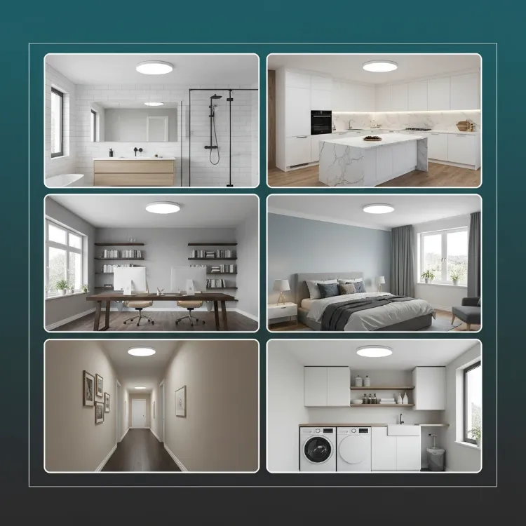 Picture of 48W Round LED Ceiling Light – Flush Mount Design – Warm white – Energy-Efficient Modern Ceiling Light for Homes, Kitchens, Bedrooms & UK Spaces