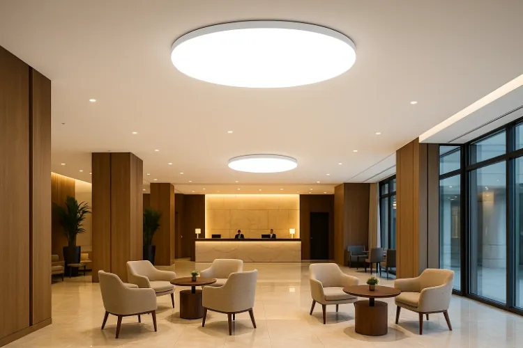 Picture of 48W Round LED Ceiling Light – Flush Mount Design – Warm white – Energy-Efficient Modern Ceiling Light for Homes, Kitchens, Bedrooms & UK Spaces