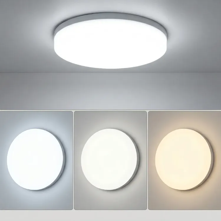 Picture of 48W Round LED Ceiling Light – Flush Mount Modern Ceiling Lamp for Bedrooms, Living Rooms, Kitchens & Hallways - A warmer way to light the rooms you actually relax in