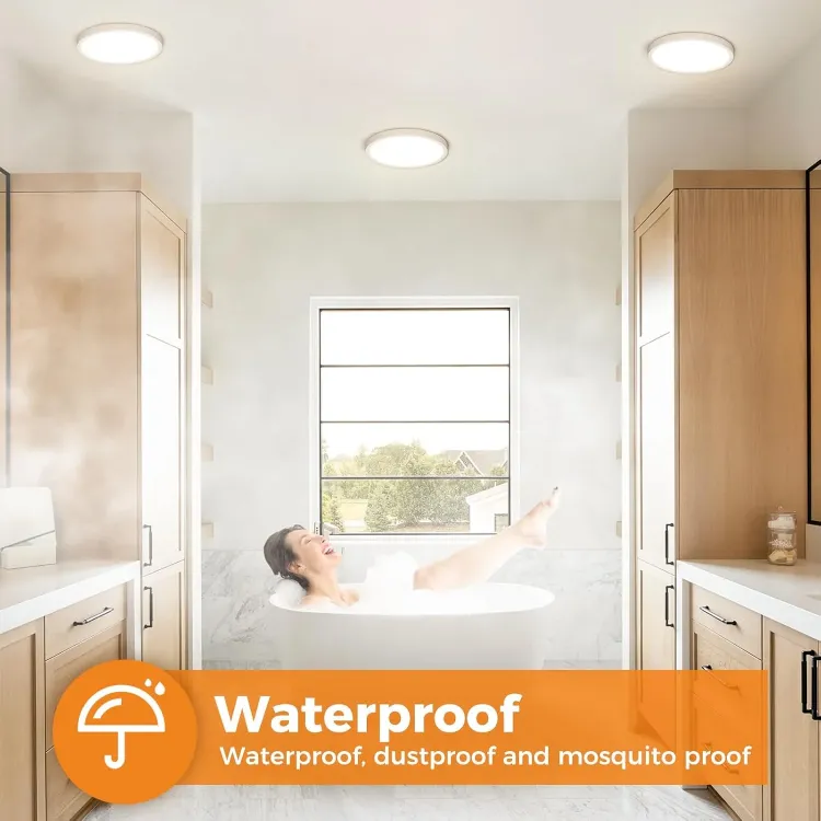 Picture of 48W Round LED Ceiling Light – Flush Mount Modern Ceiling Lamp for Bedrooms, Living Rooms, Kitchens & Hallways - A warmer way to light the rooms you actually relax in