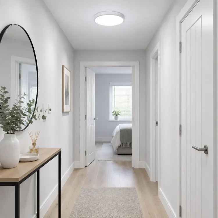 Picture of 48W Round LED Ceiling Light – Flush Mount Modern Ceiling Lamp for Bedrooms, Living Rooms, Kitchens & Hallways - A warmer way to light the rooms you actually relax in
