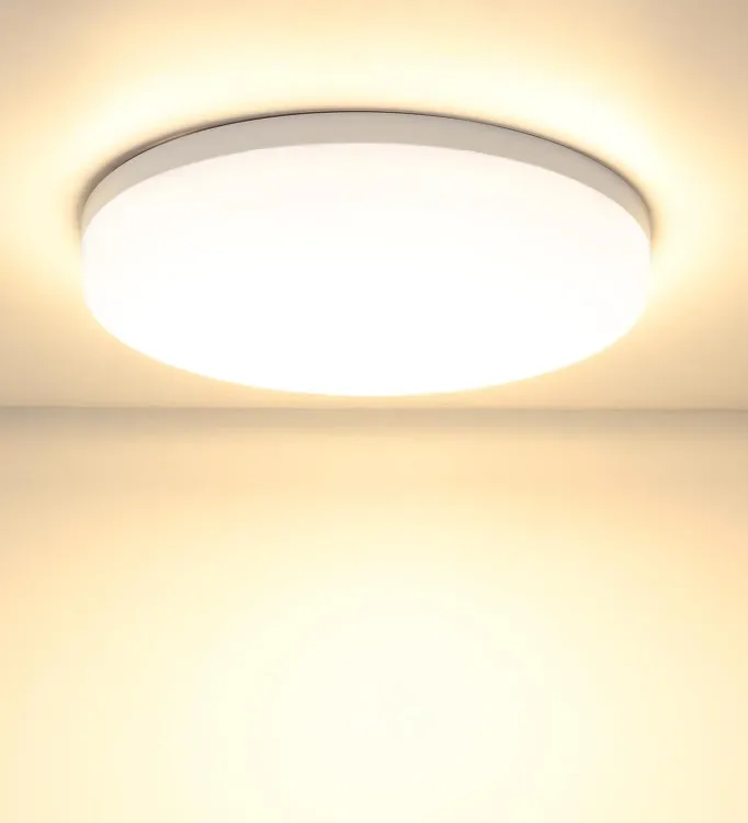Picture of 48W Round LED Ceiling Light – Flush Mount Modern Ceiling Lamp for Bedrooms, Living Rooms, Kitchens & Hallways - A warmer way to light the rooms you actually relax in