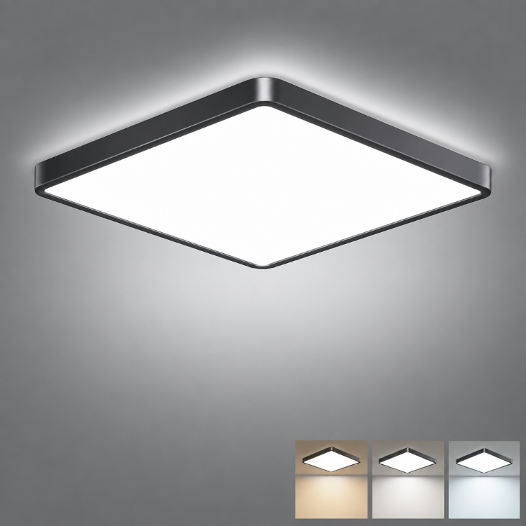 Picture of 36W LED Ceiling Light 6500K Cool White – 3240LM Square Flush Mount Ceiling Lamp IP44 Waterproof for Kitchen, Bedroom, Bathroom & Hallway