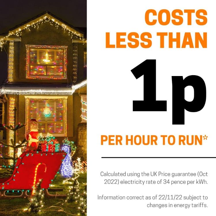 Picture of 200 LED 2 x 2m Warm White Fairy Christmas Lights with Timer, Mains Powered Mesh Lights for Indoor Outdoor Xmas Trees, Windows, Garden Party Decorations