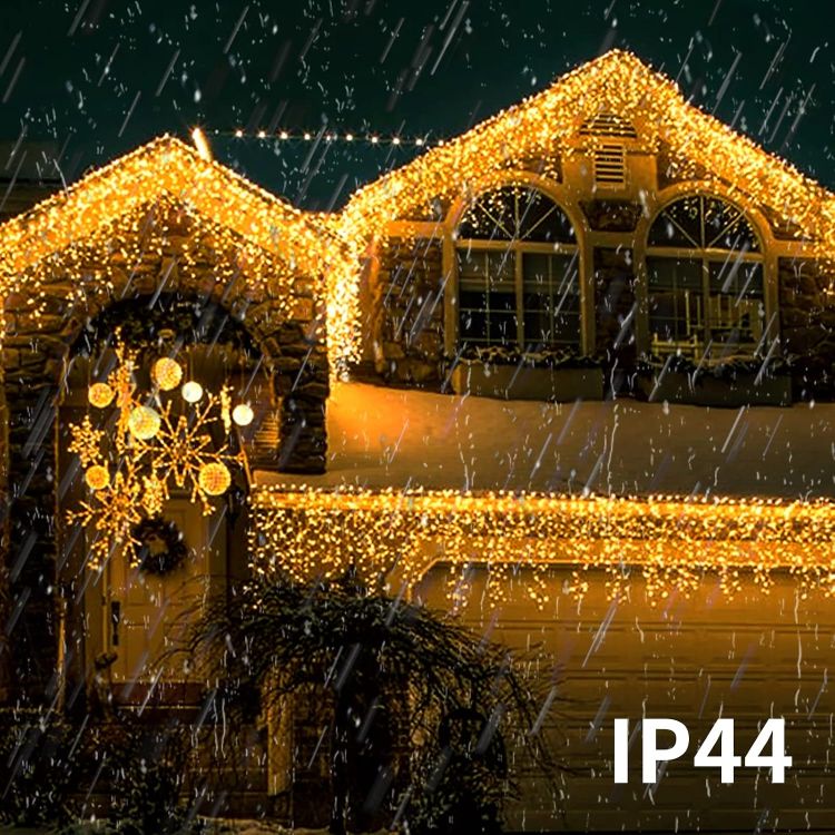 Picture of 320LED 11m/36.1ft Warm White Outdoor Hanging Party Fairy String Lights, 8 Modes Plug in Timer for Bedroom Patio Wedding IP44 Waterproof Christmas Decoration